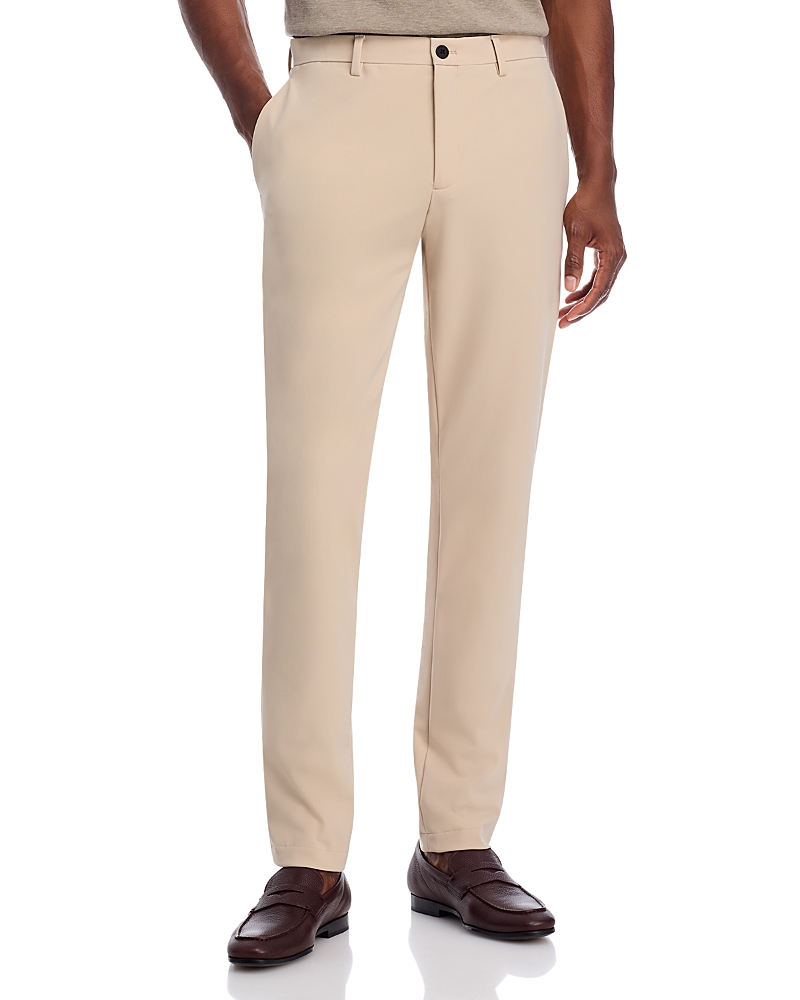 Theory Zaine Slim Straight Stretch Pants In Precision Ponte In Neutral