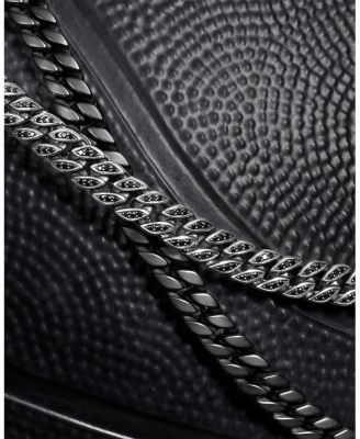 Men's Curb Chain Necklace in Black Titanium, 8mm