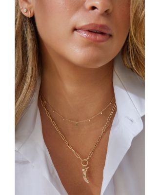 14K Yellow Gold Jumbo Magic Moon Charm with Diamonds & Tsavorite