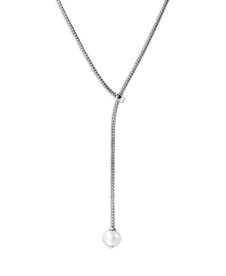 Sterling Silver JH Essentials Cultured Freshwater Pearl Adjustable Lariat Necklace, 23"