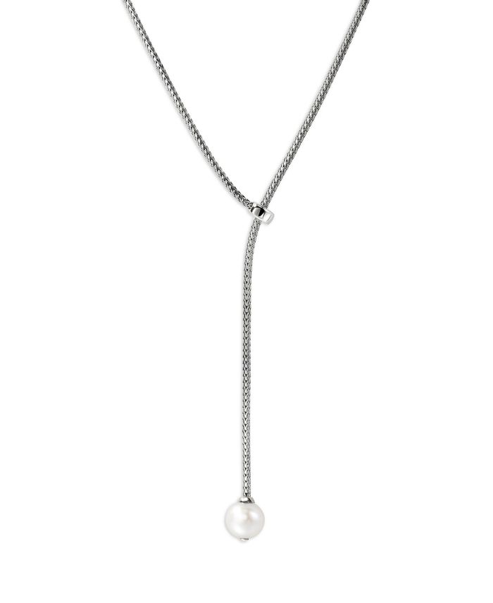 Sterling Silver JH Essentials Cultured Freshwater Pearl Adjustable Lariat Necklace, 23"