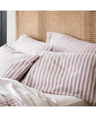 Pembroke Stripe Linen Blend Pillowcase Pair, Standard