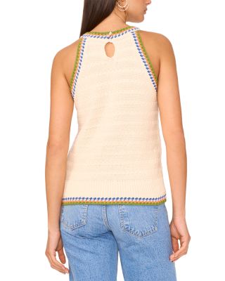 Pointelle Halter Tank Top