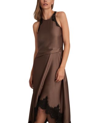 Anais Draped Lace Dress