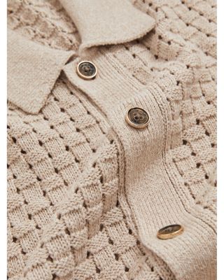 Crochet Short Sleeve Regular Fit Shirt