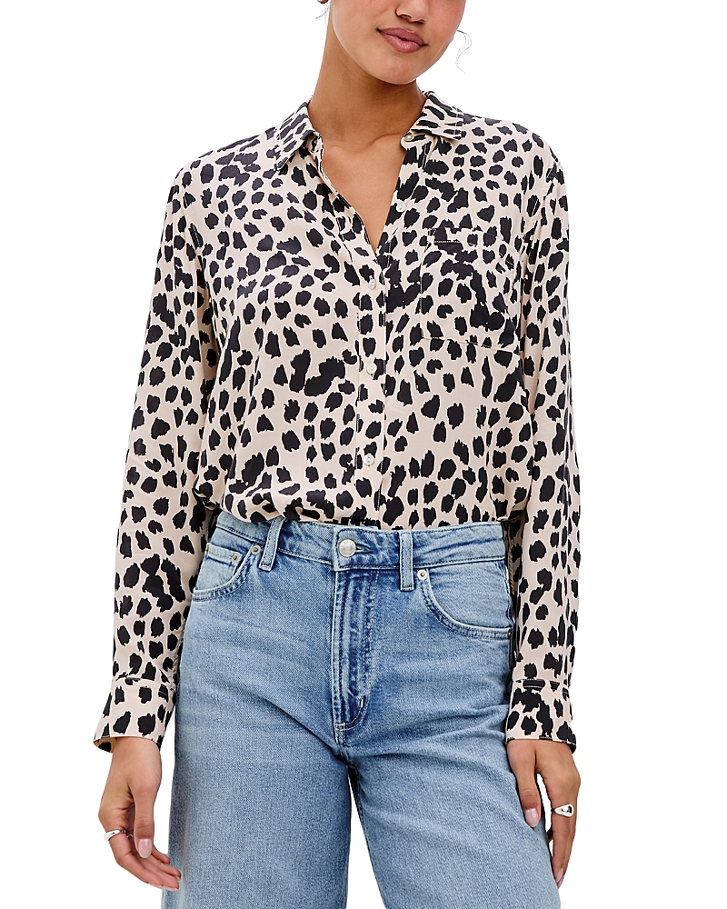 Rails Josephine Jaguar Print Button-up Shirt In Neutral