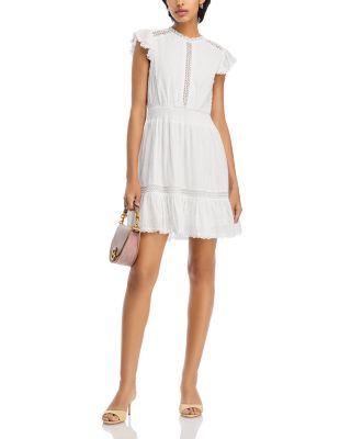 Lace Inset Flutter Mini Dress- Exclusive