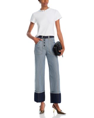 Cuffed Benji Jeans in Light Indigo