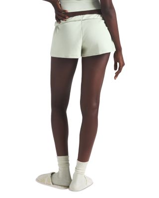 Cotton Stretch Rib Loose Shorts