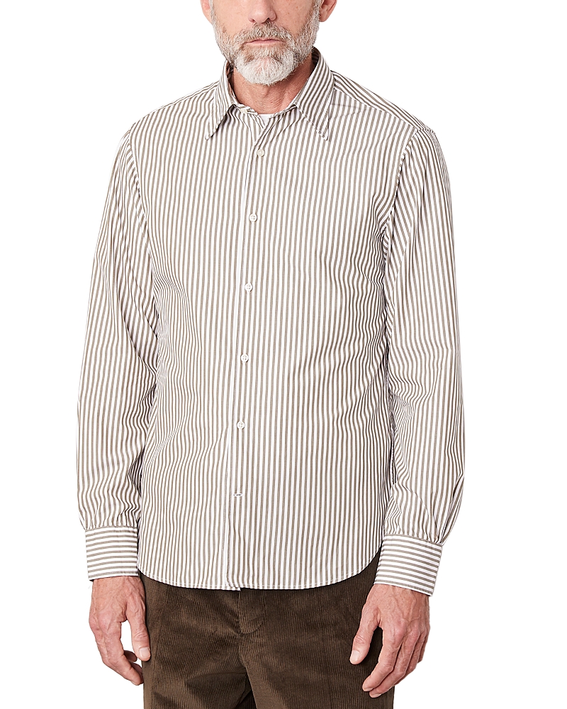 Officine Generale Giacomo Striped Button Front Shirt In Multi