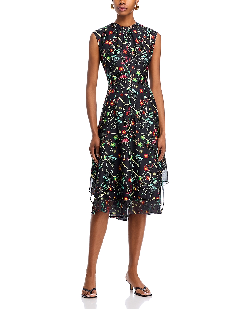 3.1 Phillip Lim Floral-pattern Sleeveless Midi Dress In Multi