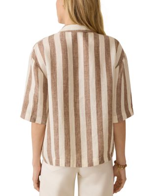 Linen Button Down Camp Shirt