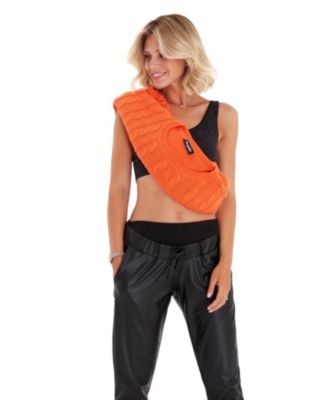 Comfy Cool Foldover Waistband Faux Leather Maternity Jogger Pants