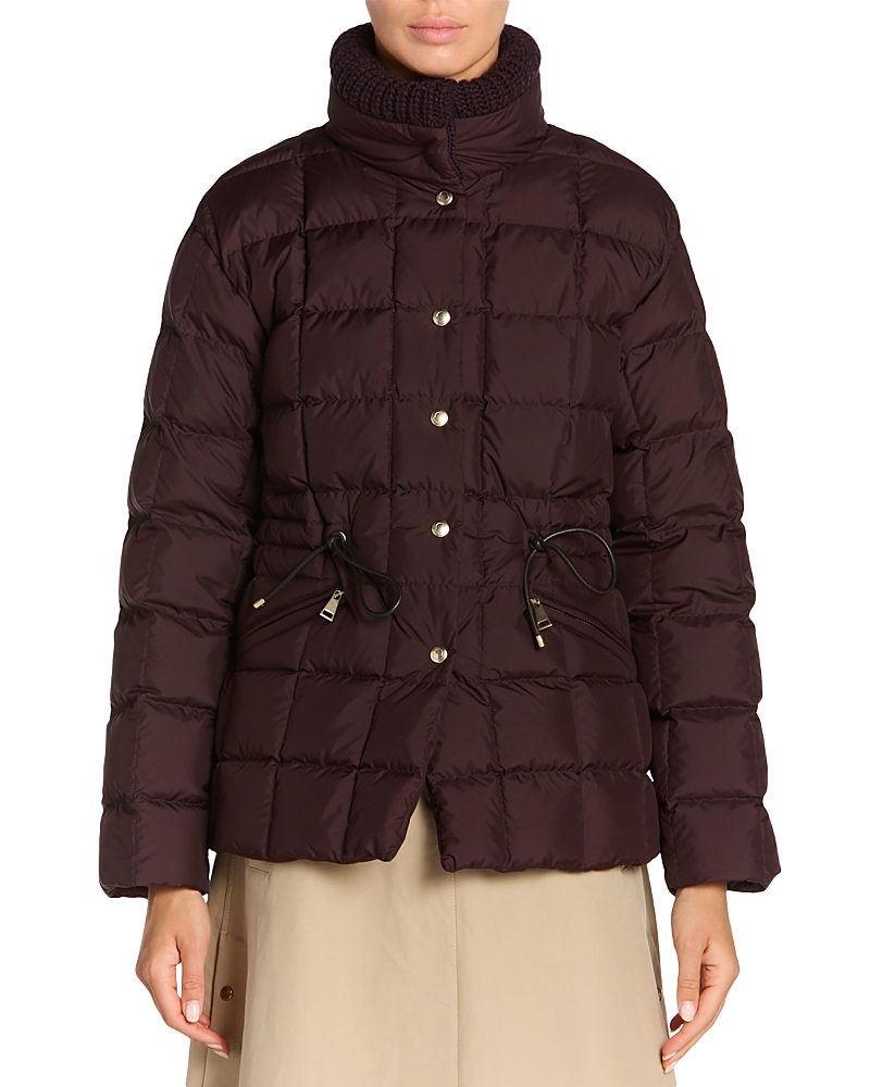 Moncler Antigone Quilted Down Jacket In Brown