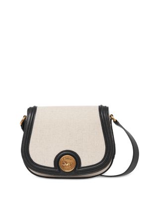 Chloé - Horse Medal Canvas Leather Saddle Bag