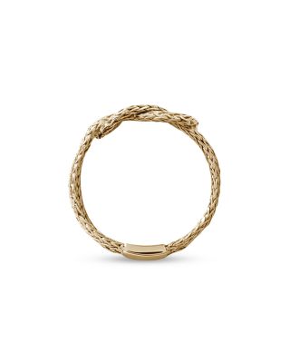 14K Yellow Gold & Sterling Silver Love Knot Ring, 3.6mm