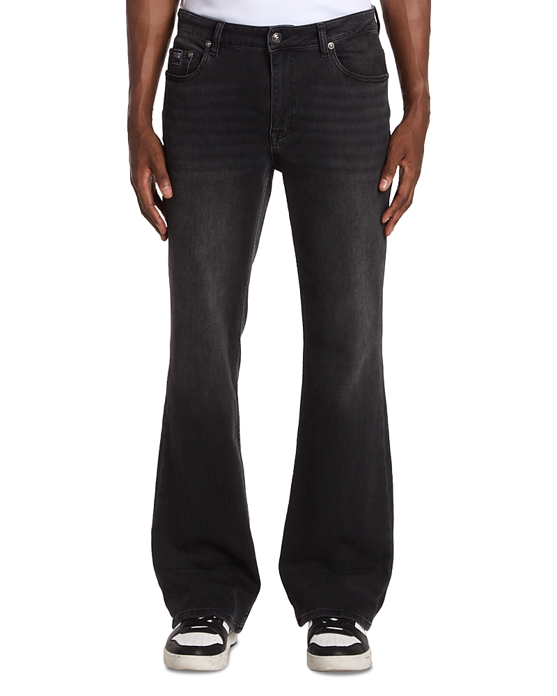 Versace Jeans Couture Straight Slouchy Fit Jeans in Black