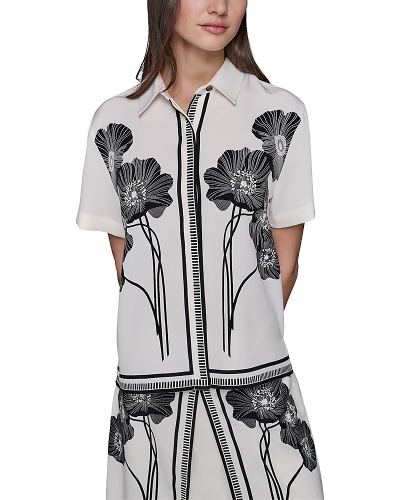 Karl Lagerfeld Paris Floral Short Sleeve Shirt