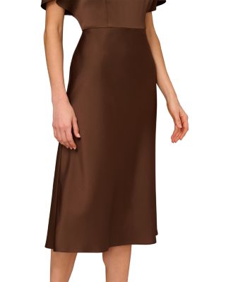 Crepe Back Satin Midi Dress