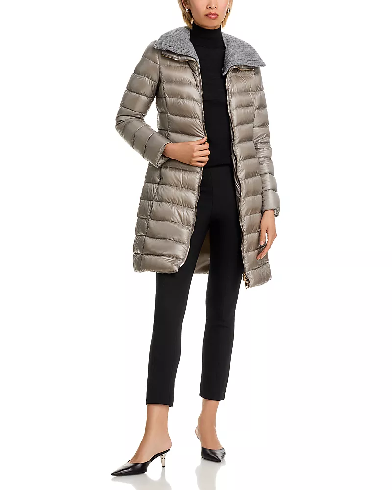 Herno Iconico Elisa Knit Nylon Ultralight Coat