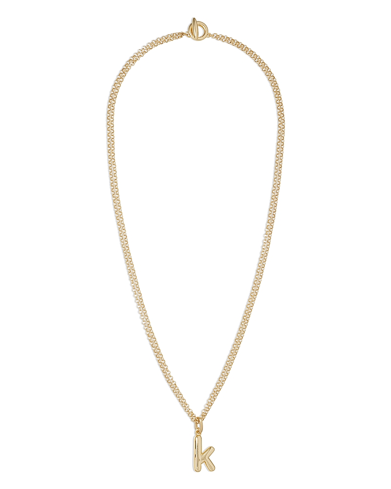 Roxanne Assoulin The Puffy Initial Pendant Necklace