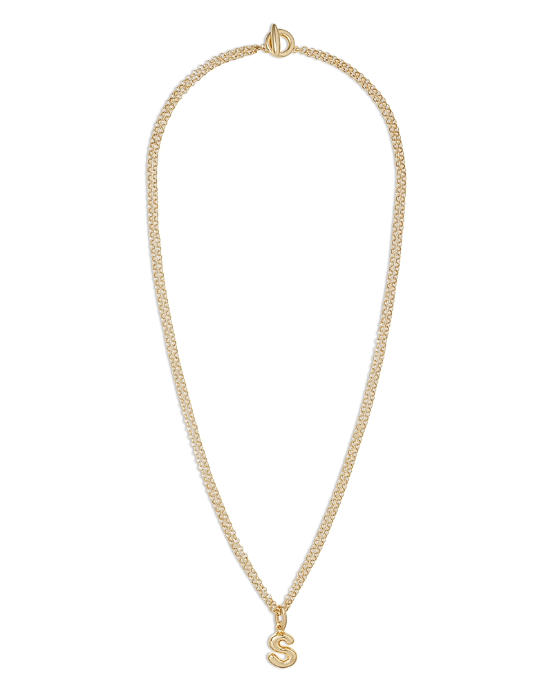 Roxanne Assoulin The Puffy Initial Pendant Necklace