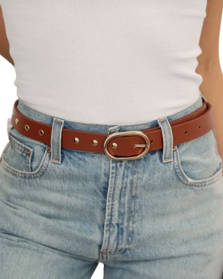 Women's Boyfriend Stud Leather Belt