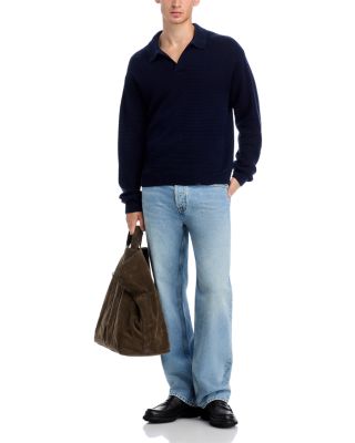 Textured Polo Sweater