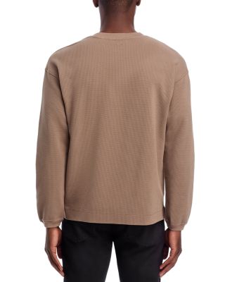 Cotton Waffle Textured Long Sleeve Tee