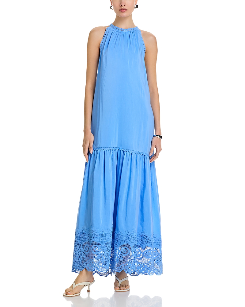 Kobi Halperin Teri Lace Trim Maxi Dress