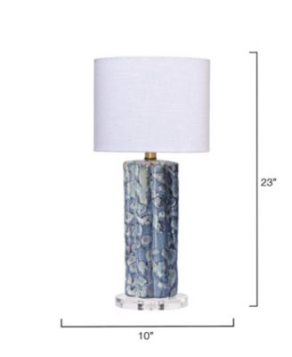  Flurry Ceramic Small Table Lamp with Linen Shade