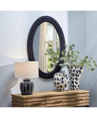  Club Cotton Rope Braided Oval Wall Mirror