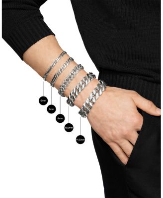 Men's Curb Chain Bracelet in Black Titanium, 11.5mm