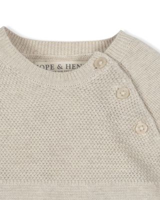 Unisex Organic Raglan Footed Sweater Romper - Baby