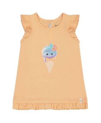 Deux par Deux - Girls' Organic Cotton Tunic with Frill and Print - Big Kid