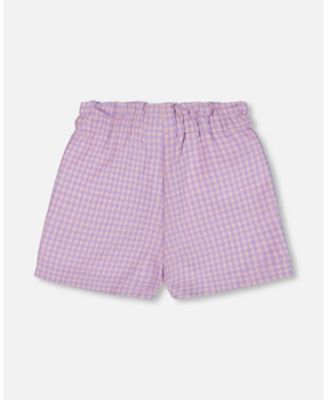 Girls' Printed Gingham Short - Little Kid