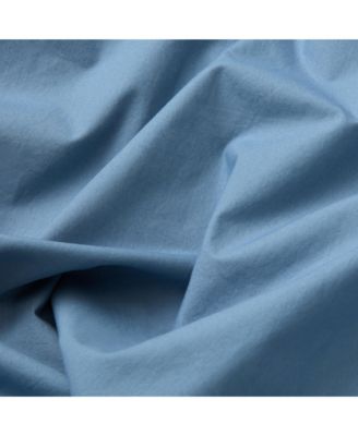 Washed Cotton Percale Fitted Sheet, Queen