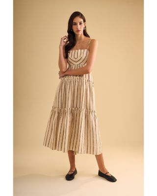 Square Neck Tiered Dress