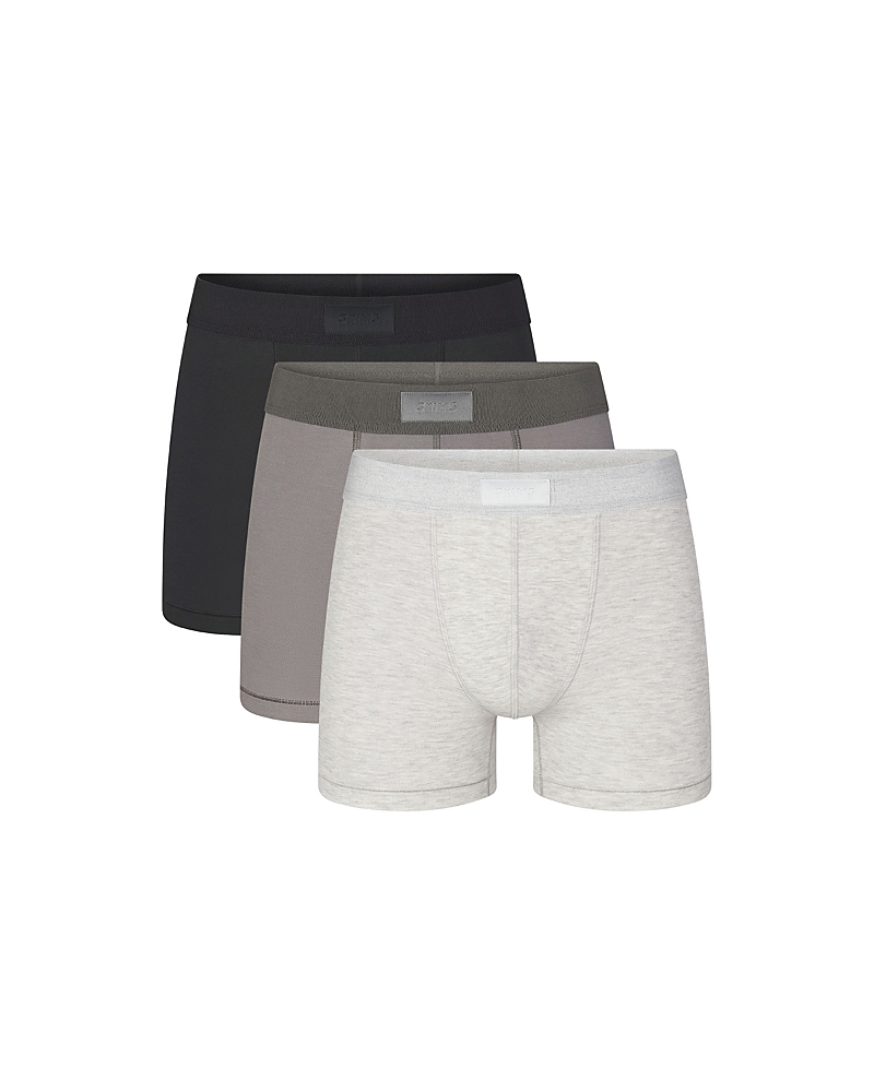 Skims Stretch Cotton 3 Boxer Briefs, 3-Pack