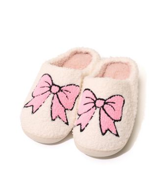 Malibu Sugar - Girls' Plush Bow Slippers - Big Kid