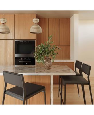 Gale Performance Faux Leather Stackable Stool, Set of 2