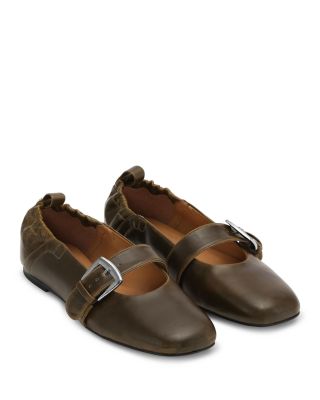 Women&#39;s Buckle Strap Ballerinas