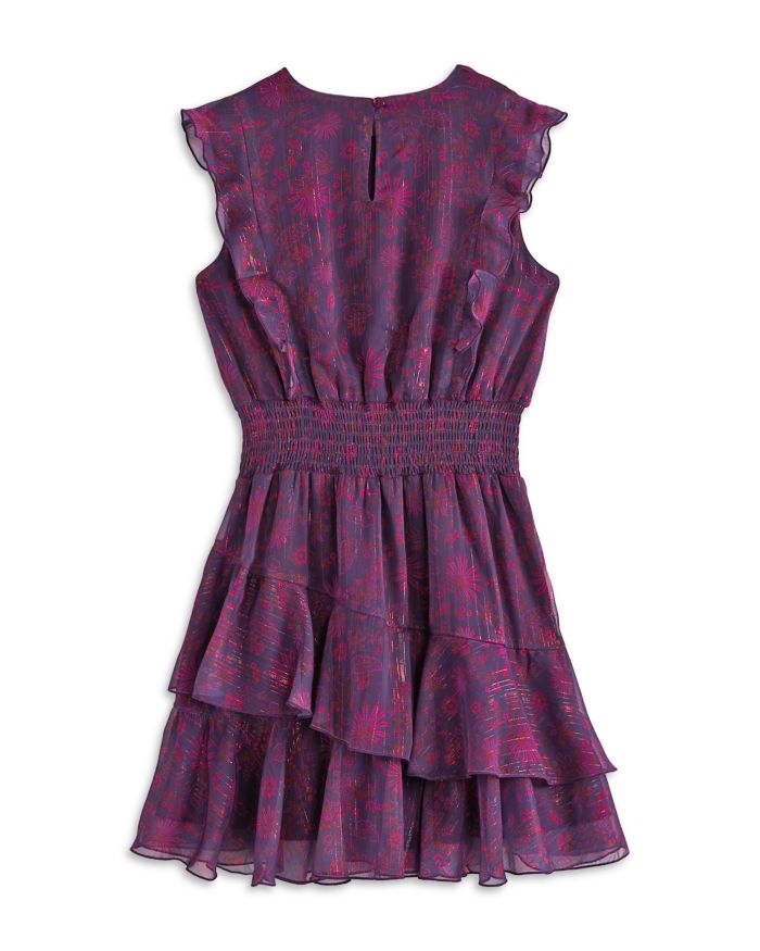 Girls' Paisley Flutter Chiffon Mini Dress, Little Kid, Big Kid - Exclusive