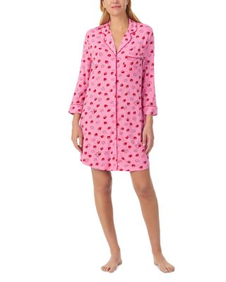 kate spade new york - Printed Button Front Sleep Shirt