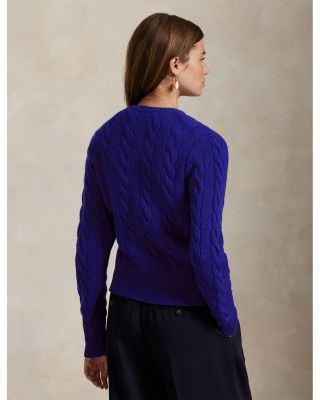Cable Knit Wool Cashmere Cardigan