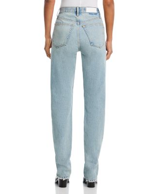 The Blondie High Rise Straight Jeans in Ripped Tides