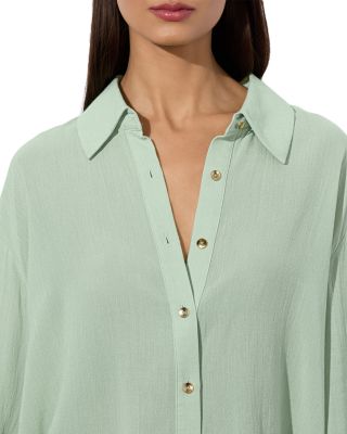 Finely Crop Oversized Blouse