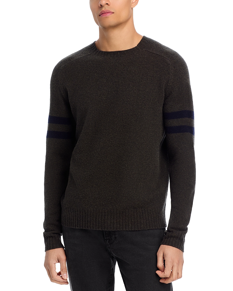 The Men's Store At Bloomingdale's Striped Sleeves Sweater In Brown