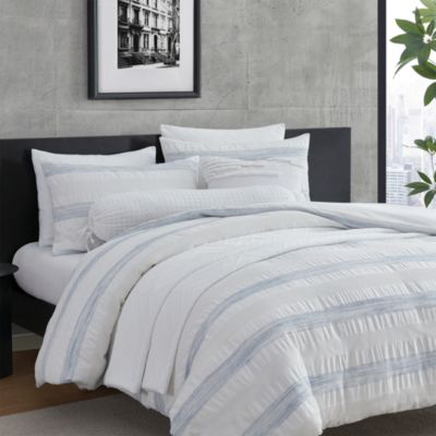 Waffle Stripe Comforter Set, Full/Queen
