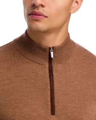 Autumn Crest Suede Trim Quarter Zip Sweater